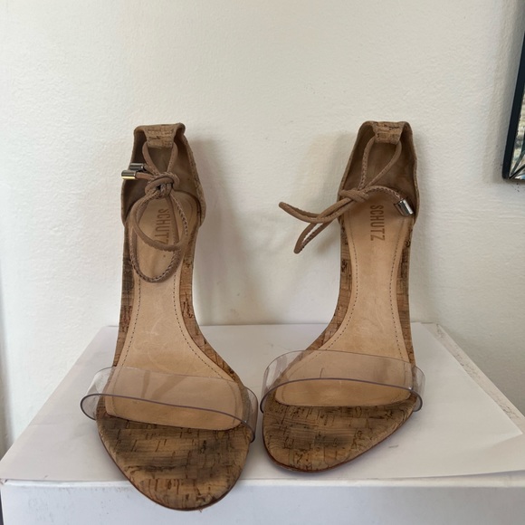 Schutz Perspex strap heel sandal 11 - Picture 2 of 4